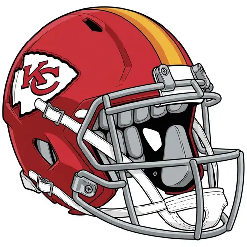 Kansas City Chiefs Football Helmet Drawing