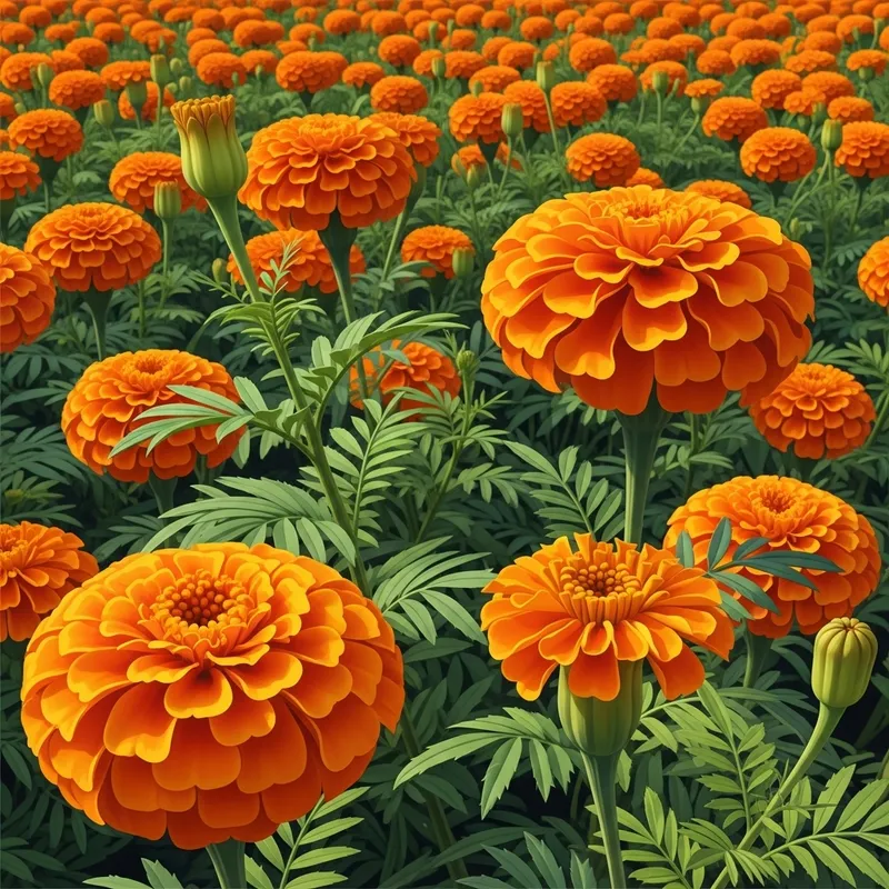 Orange Marigolds: Burst of Color Orange Marigolds: Burst of Color