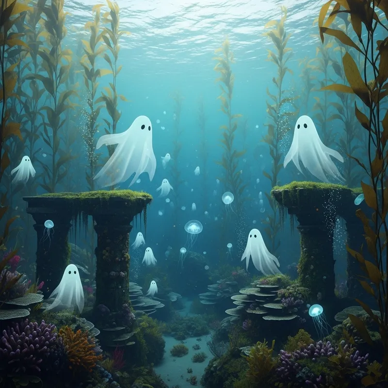 Underwater Ghost World: Eerily Serene Floating Phantoms