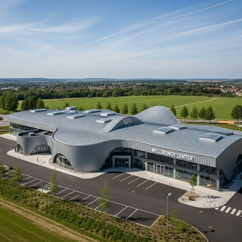 Wavy Roof Wellbeing Center | Metalwide Structure