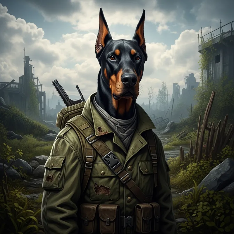 Stalker Debt Man Doberman Dog: S.T.A.L.K.E.R. Fusion