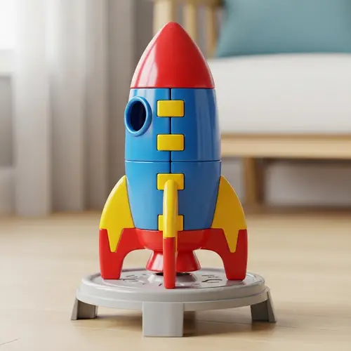 Colorful Plastic Rocket Toy for Kids
