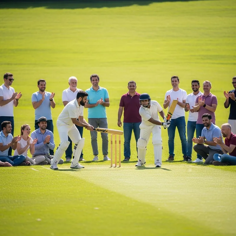 Exciting Mixed-Gender Cricket Match in Lush Field