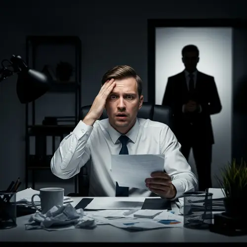 Man Shocked by Boss: Reacting to Surprising Workplace Events