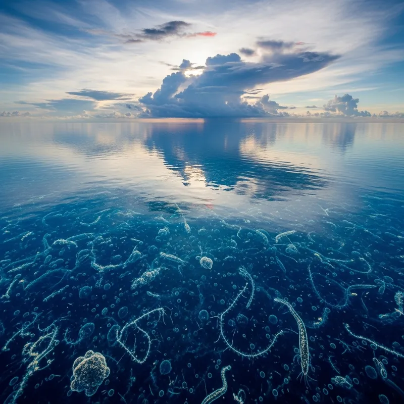 Abstract Cloud Above Macro Ocean - Nature's Dance Abstract Cloud Above Macro Ocean - Nature's Dance