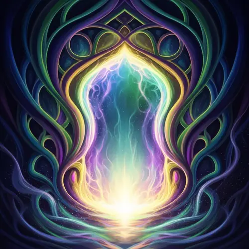 Mystical Portal with Ethereal Glowing Light | Fantasy Art