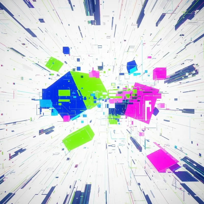 Futuristic Neon Geometric Cyberpunk Pattern