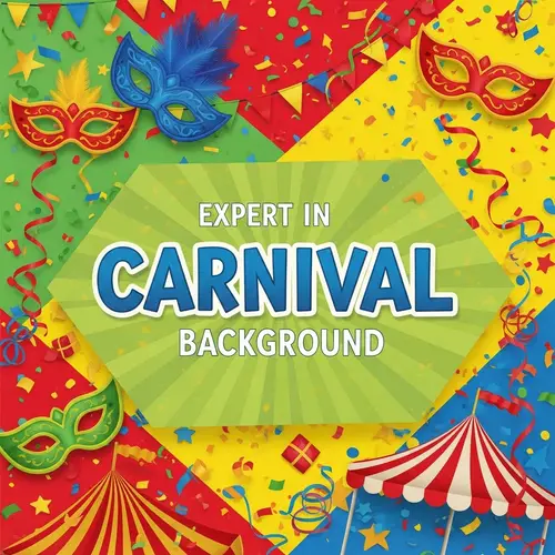 Colorful Carnival Style Background for Carnival-Themed Events