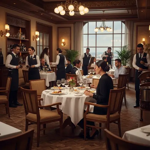 Vibrant Middle-Eastern Restaurant Scene | Ultra HD 8k Image