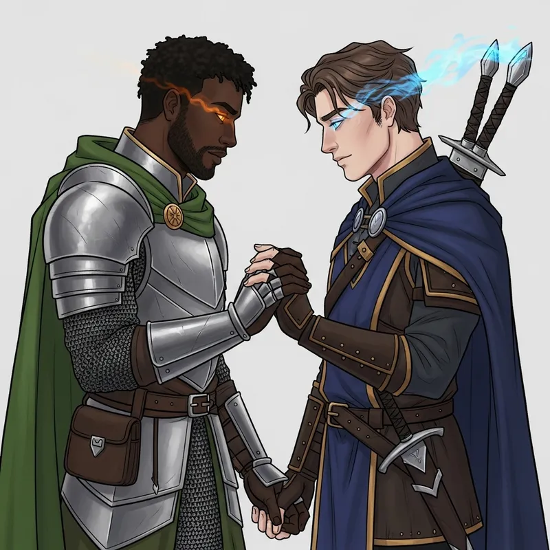 Inclusive Fantasy Love Tale: Cleric and Magic User Embrace Inclusive Fantasy Love Tale: Cleric and Magic User Embrace