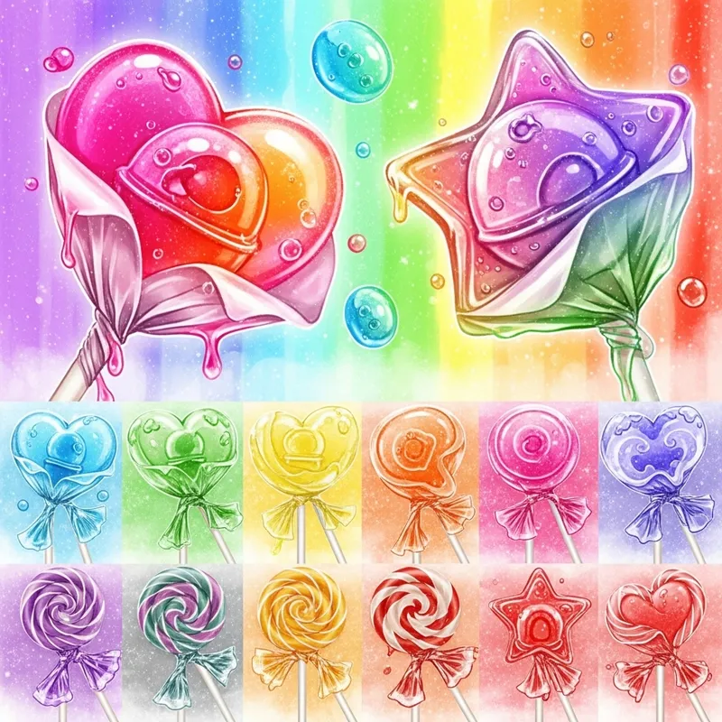 Enchanted Lollipops with Unique Flavors | Colorful Surprises