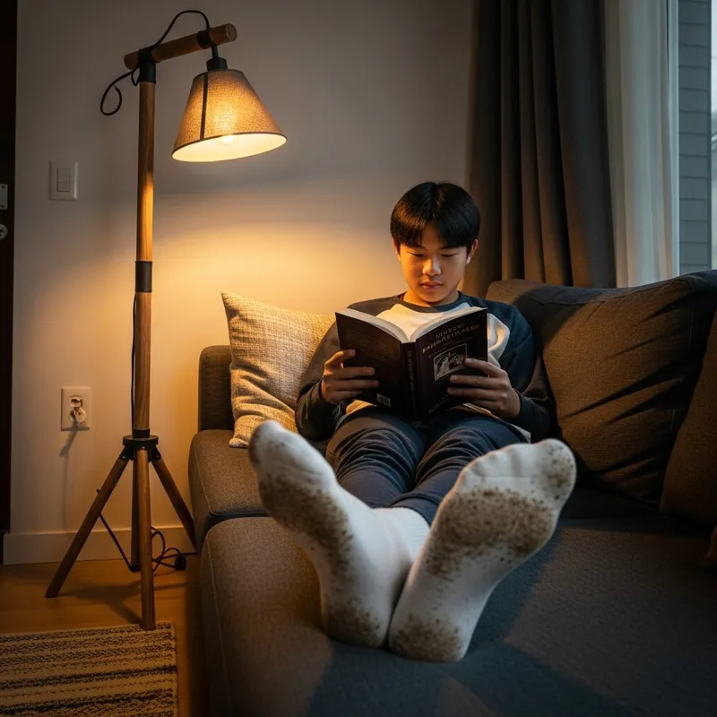 Asian Teen Relaxing at Home: Cozy Vibes & Comfort