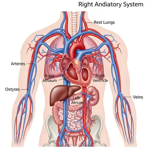 Detailed Diagram of Human Circulatory System - Anatomy Chart