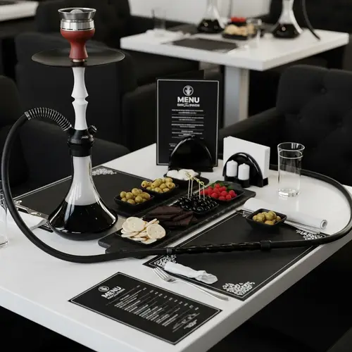Stylish Hookah Lounge with Elegant Decor | Menu & Snacks