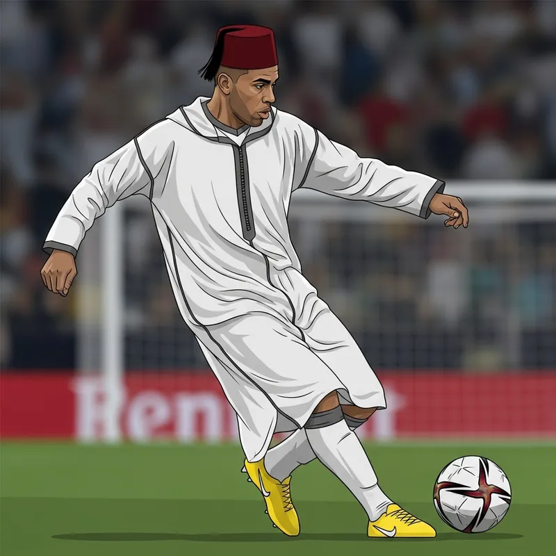 Lionel Messi in Moroccan Traditional Clothing