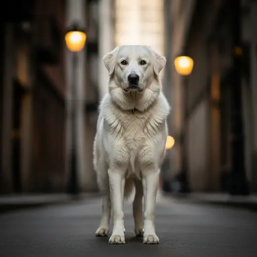 Heroic Maremma Sheepdog | Ready to Fight Crime in Urban Setting