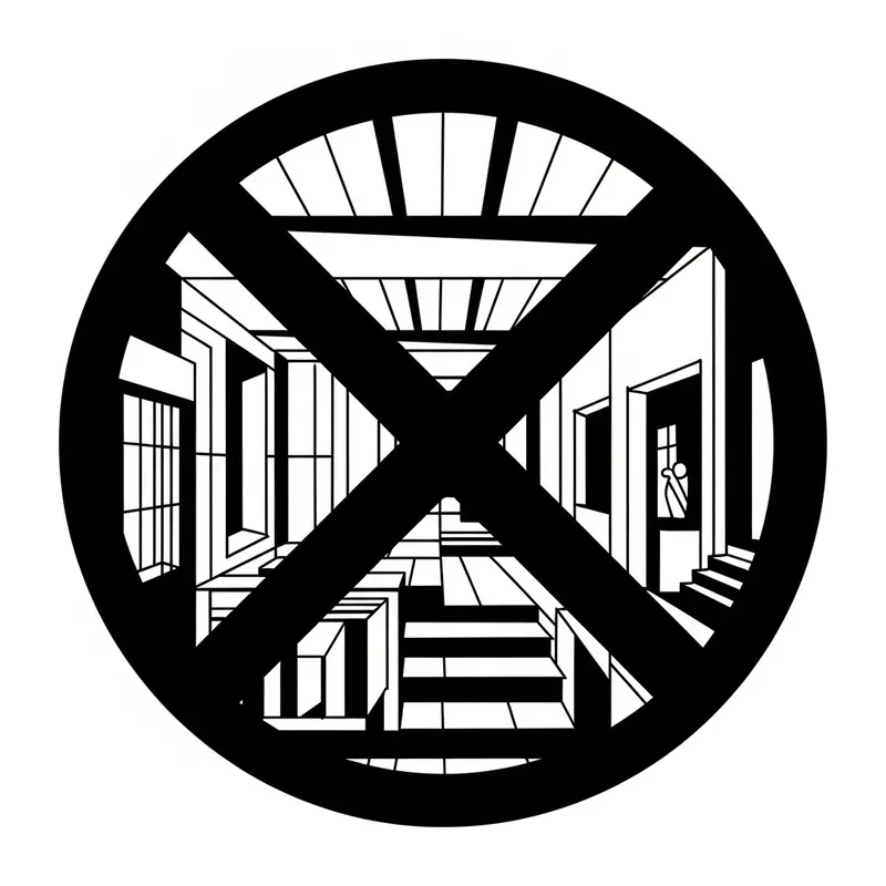 Crossed Out Interior in Russian Constructivism Style