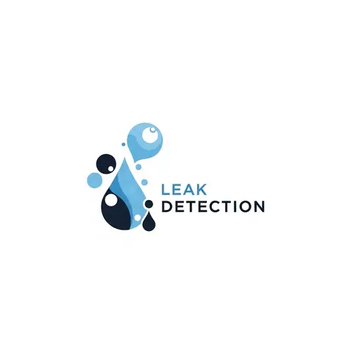 Minimalistic Leak Detection Logo Design | Blue & White Theme