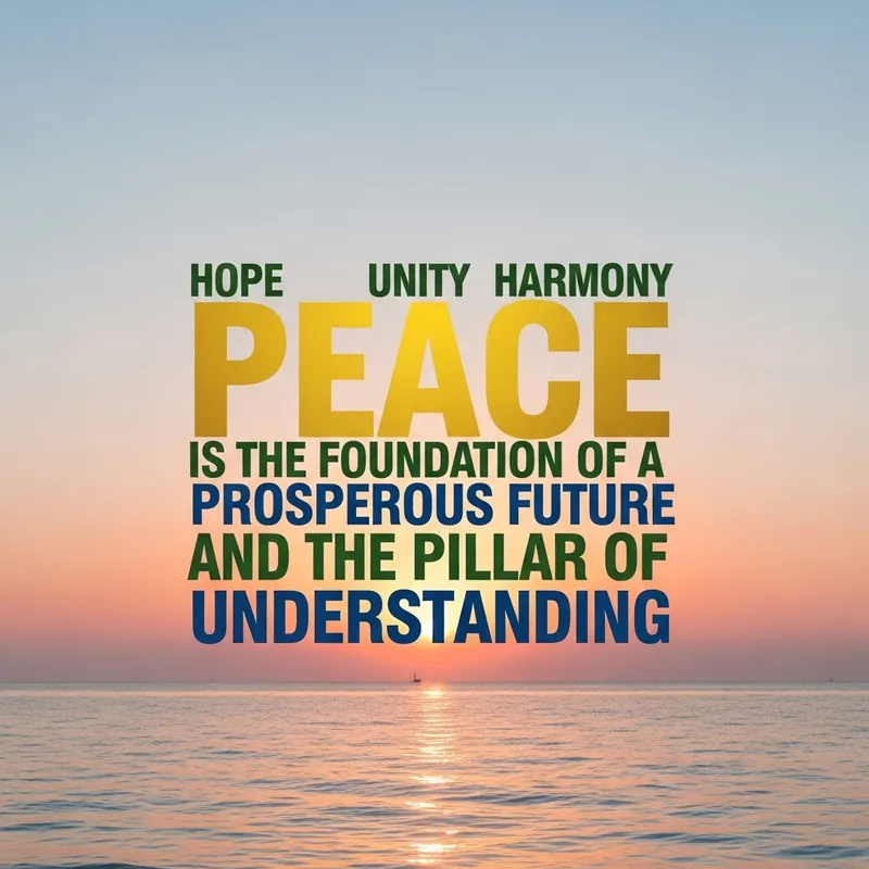 Peace: Foundation of Prosperous Future & Pillar of Understanding