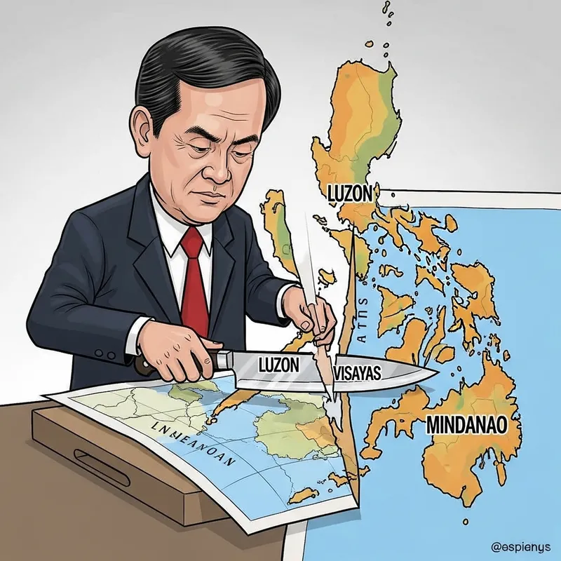 Political Satire: Nation Divided by Duterte's Knife