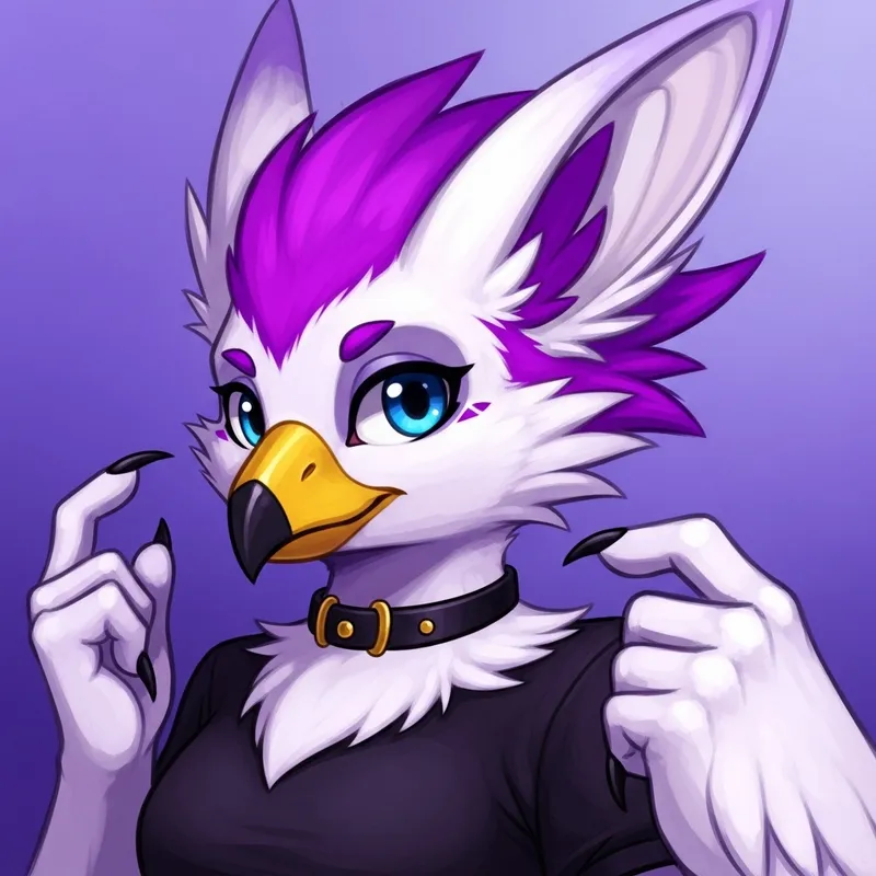 Majestic Bird Fursona: Vibrant Digital Art