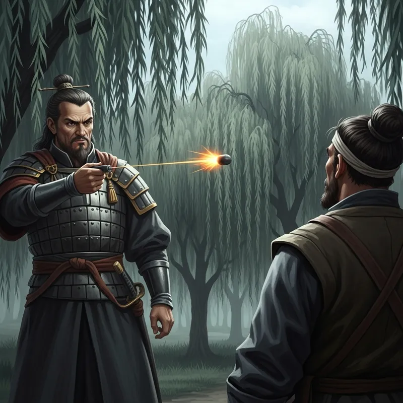 Andrew Jackson Fires Mini-Ball Among Weeping Willows Andrew Jackson Fires Mini-Ball Among Weeping Willows