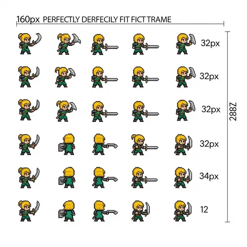 D&D Pixel Art Sprite Sheet Creation Guide