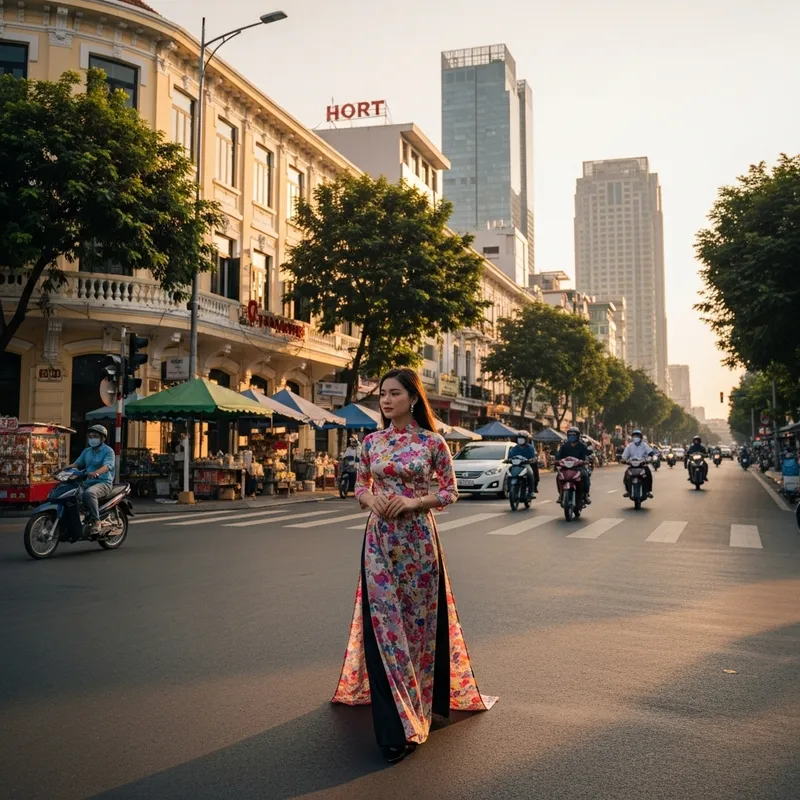 Vietnamese Woman in Áo Dài - Streets of Vietnam's Culture Vietnamese Woman in Áo Dài - Streets of Vietnam's Culture