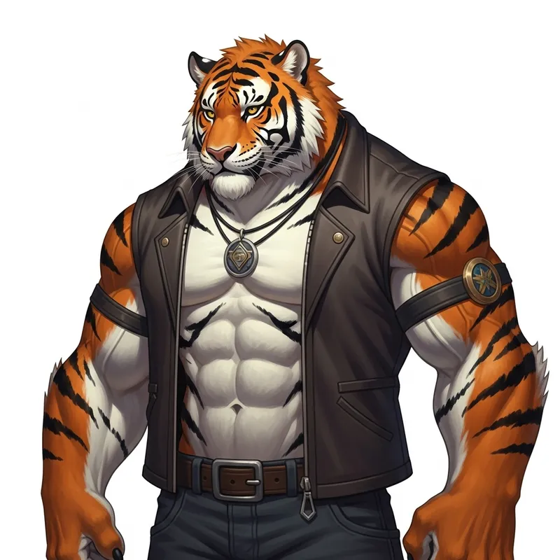 Powerful Anthropomorphic Tiger Art | Strength & Beauty