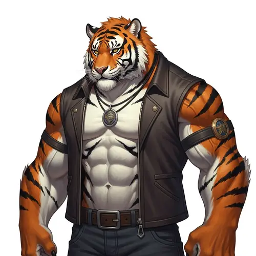 Powerful Anthropomorphic Tiger Art | Strength & Beauty