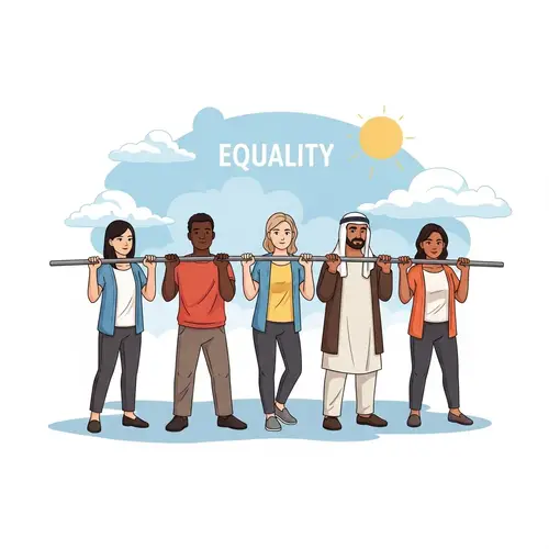Diverse Group Symbolizing Unity | Empowering Equality Illustration