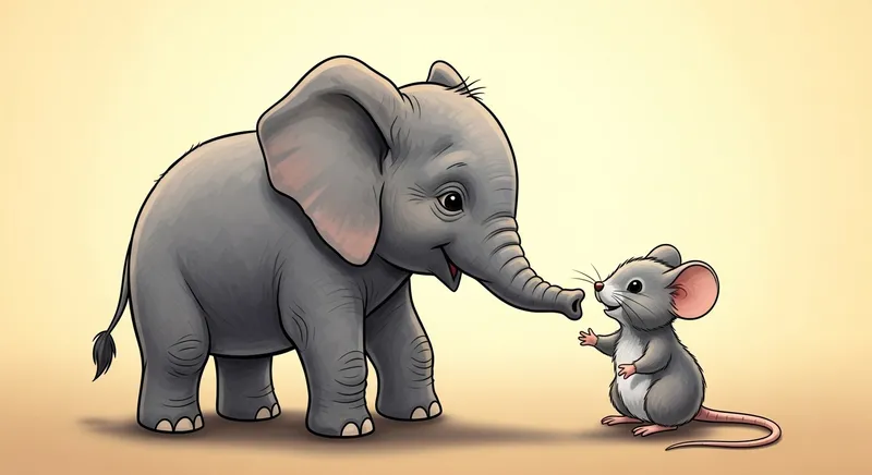 Heartwarming Elephant and Mouse Bonding | Playful Scene