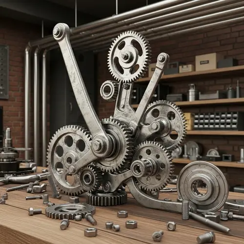 Mechanical Parts in Industrial Chic Style