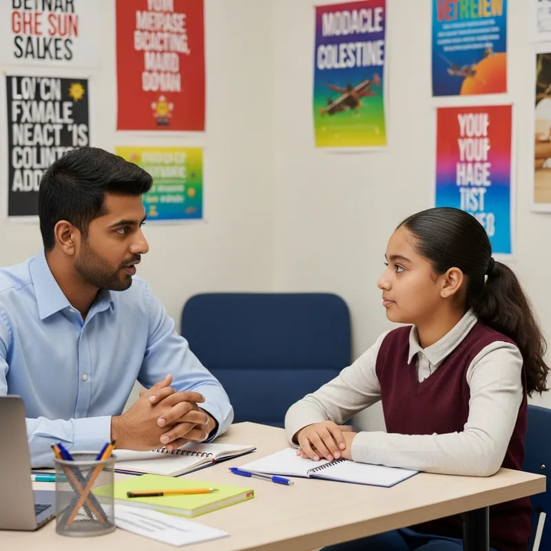 Professional School Counselor Assisting a Student with Online Gaming Addiction