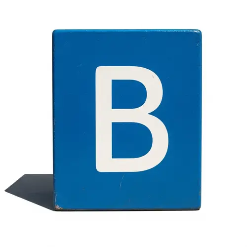 Blue Block with Letter 'B'