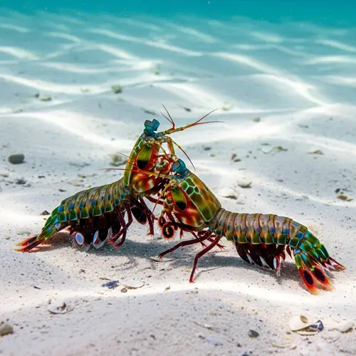 Realistic Mantis Shrimp Fighting on White Sands | Wildlife Battle