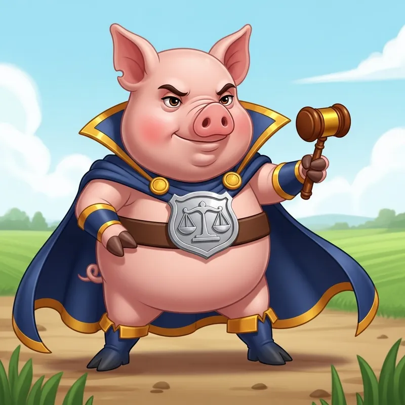 Justice Pig - Farm Animal Superhero