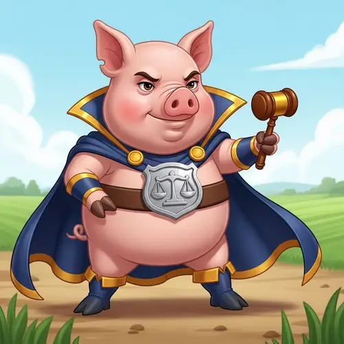 Charming Pig Justice Cartoon | Dynamic Farm Pig Hero
