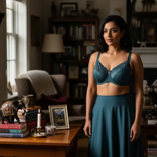 Confident South Asian Woman in Tasteful Bra | Ambitious Pose