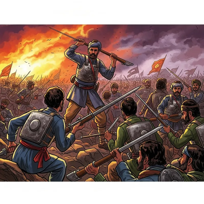 Epic Kumaoni Soldiers in Historical Warfare Scene: War-Inspired 4K Art