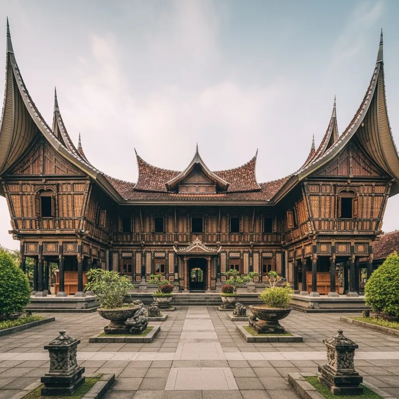 Intricately-Designed Javanese Joglo House with Warm Earthy Palette Intricately-Designed Javanese Joglo House with Warm Earthy Palette