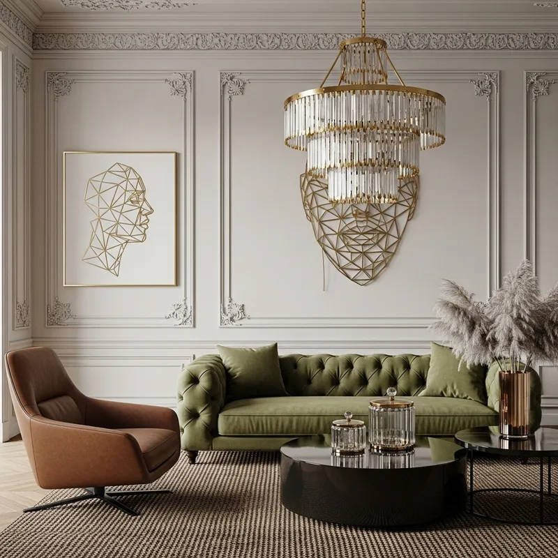 Luxurious Room with Ornate Details and Elegant Furnishings