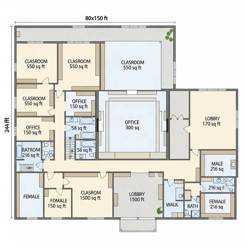 Effective Church Building Layout Design with Prefabricated Steel