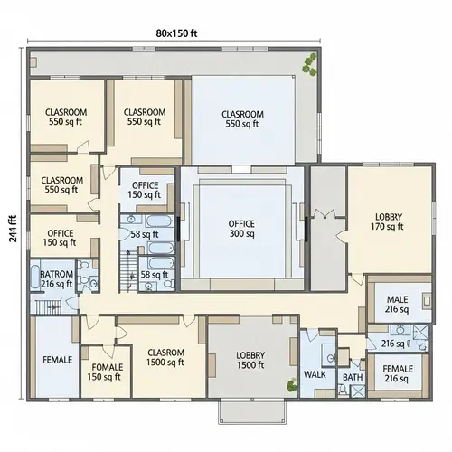Steel Church Building Layout Design for Effective Space Utilization