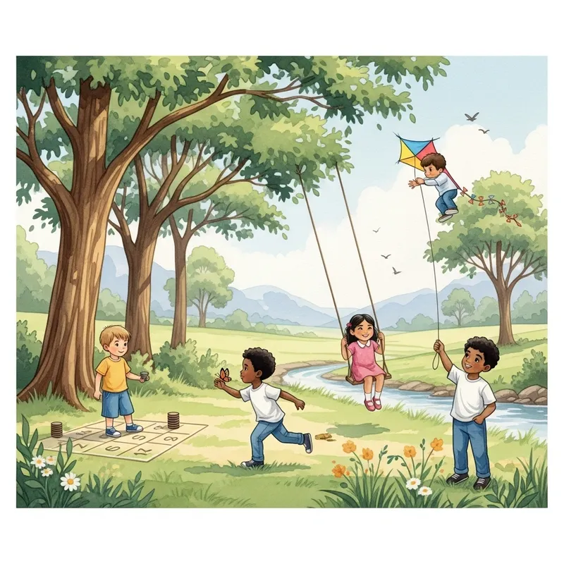 Childhood Watercolor Painting | Nostalgic Artwork