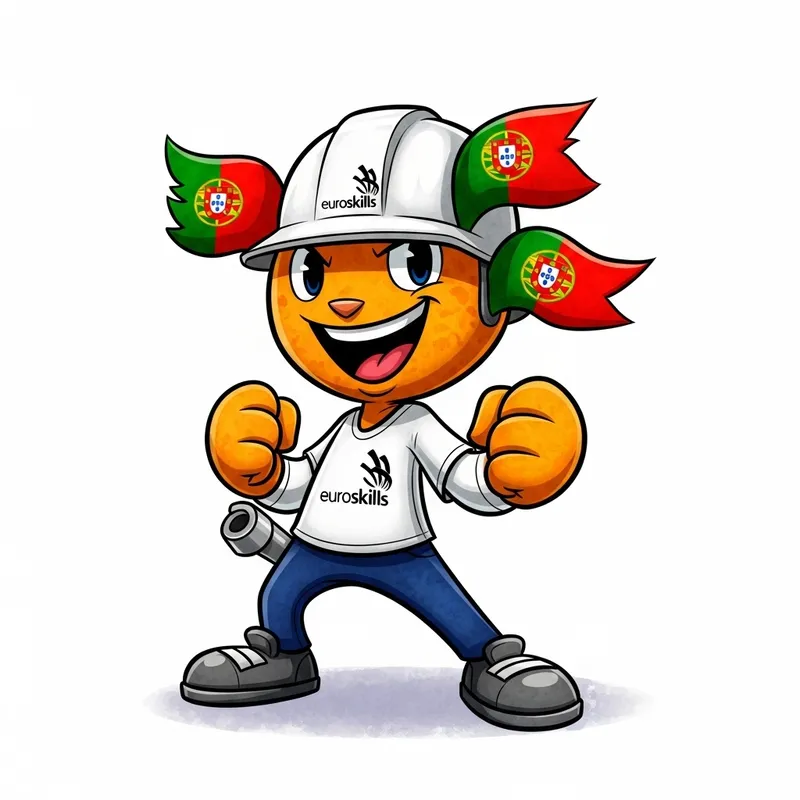 Playful Euroskills Mascot Character Design