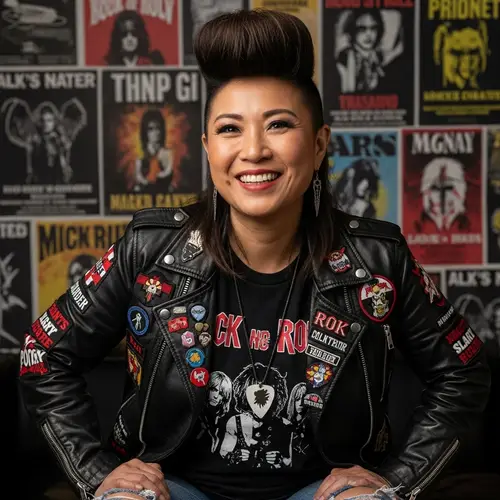 Asian Rock and Roll Enthusiast Portrait