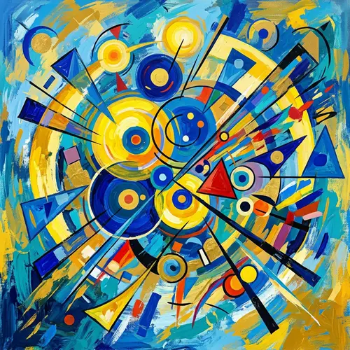 Kandinsky-Inspired Abstract Art Composition