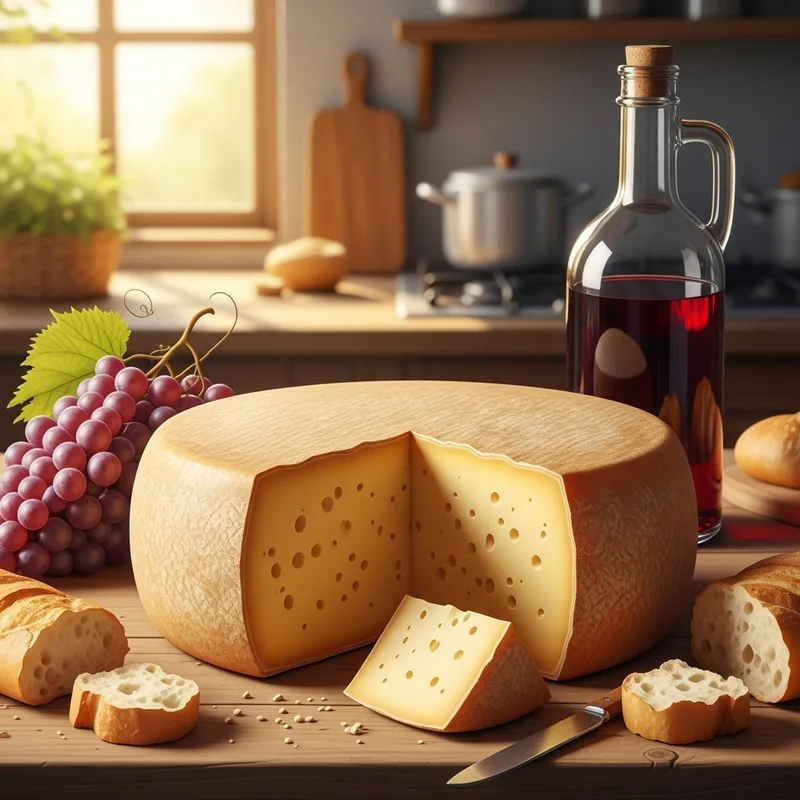 Artisanal Aged Cheese and Rustic Setting