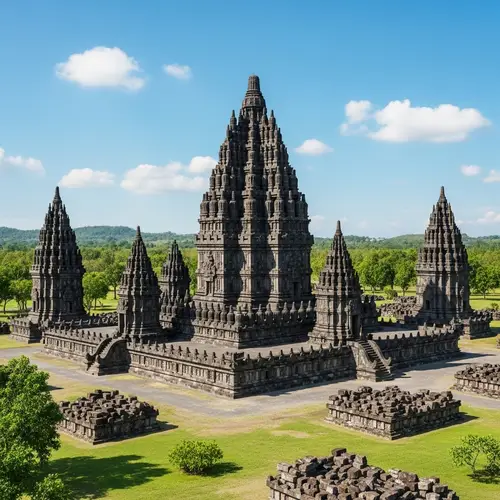 3D Prambanan Temple: Intricately Detailed Hindu Architecture